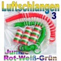 Luftschlangen-Jumbo, Rot-Weiß-Grün, 3 Rollen