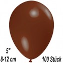 Luftballons Mini, Braun, 100 Stück, 8-12 cm 
