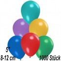 Luftballons Mini, Bunt gemischt, 1000 Stück, 8-12 cm 