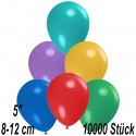 Luftballons Mini, Bunt gemischt, 10000 Stück, 8-12 cm 