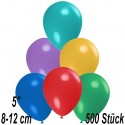 Luftballons Mini, Bunt gemischt, 500 Stück, 8-12 cm 