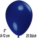 Luftballons Mini, Dunkelblau, 25 Stück, 8-12 cm 