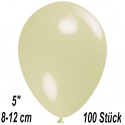 Luftballons Mini, Elfenbein, 100 Stück, 8-12 cm 