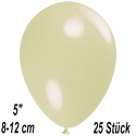 Luftballons Mini, Elfenbein, 25 Stück, 8-12 cm 