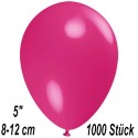 Luftballons Mini, Fuchsia, 1000 Stück, 8-12 cm 