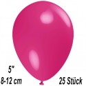 Luftballons Mini, Fuchsia, 25 Stück, 8-12 cm 