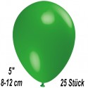 Luftballons Mini, Grün, 25 Stück, 8-12 cm 