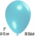 Luftballons Mini, Hellblau, 50 Stück, 8-12 cm 
