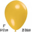 Luftballons Mini, Maisgelb, 25 Stück, 8-12 cm 