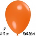 Luftballons Mini, Orange, 1000 Stück, 8-12 cm 