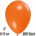 Luftballons Mini, Orange, 5000 Stück, 8-12 cm 