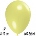 Luftballons Mini, Pastellgelb, 100 Stück, 8-12 cm 