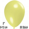 Luftballons Mini, Pastellgelb, 50 Stück, 8-12 cm 