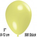 Luftballons Mini, Pastellgelb, 500 Stück, 8-12 cm 