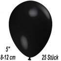 Luftballons Mini, Schwarz, 25 Stück, 8-12 cm 