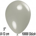 Luftballons Mini, Silbergrau, 10000 Stück, 8-12 cm 
