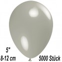 Luftballons Mini, Silbergrau, 5000 Stück, 8-12 cm 