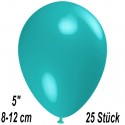Luftballons Mini, Türkis, 25 Stück, 8-12 cm 