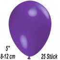 Luftballons Mini, Violett, 25 Stück, 8-12 cm 