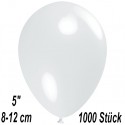 Luftballons Mini, Weiß, 1000 Stück, 8-12 cm 