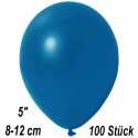 Luftballons Mini, Metallicfarben, Dunkelblau, 100 Stück