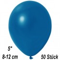 Luftballons Mini, Metallicfarben, Dunkelblau, 50 Stück