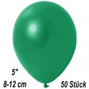 Luftballons Mini, Metallicfarben, Dunkelgrün, 50 Stück