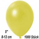 Luftballons Mini, Metallicfarben, Gelb, 1000 Stück