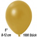 Luftballons Mini, Metallicfarben, Gold, 1000 Stück