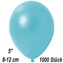 Luftballons Mini, Metallicfarben, Hellblau, 1000 Stück