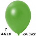 Luftballons Mini, Metallicfarben, Hellgrün, 5000 Stück