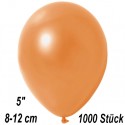 Luftballons Mini, Metallicfarben, Orange, 1000 Stück