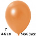 Luftballons Mini, Metallicfarben, Orange, 10000 Stück