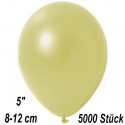 Luftballons Mini, Metallicfarben, Pastellgelb, 5000 Stück