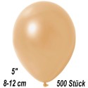 Luftballons Mini, Metallicfarben, Pfirsich, 500 Stück