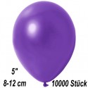 Luftballons Mini, Metallicfarben, Violett, 10000 Stück