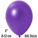 Luftballons Mini, Metallicfarben, Violett, 500 Stück