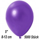 Luftballons Mini, Metallicfarben, Violett, 5000 Stück