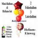 Mini-Ballons-Helium-Set-Silvester, Silvester-Luftballons Happy New Year, Silvesterdekoration