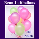 Luftballons Latex 20cm Ø Neon 100 Stück