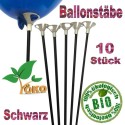 Öko-Ballonstäbe, 10 Stück, schwarz