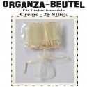 Organza-Beutel Creme für Hochzeitsmandeln, 25 Stück