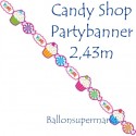 Candy Bar Partybanner, Sweet Shop, Partydekoration Geburtstagsparty Candy Shop