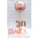 Partydeko-Set zum 30. Geburtstag in Roségold, Happy Birthday