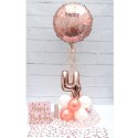 Partydeko-Set zum 4. Geburtstag in Roségold, Happy Birthday