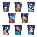 Blast Off Partybecher aus Pappe, Weltraum Partydekoration, 8 Stück