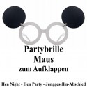 Partybrille - Maus - zum Aufklappen, Hen Party, Junggesellinnenabschied