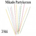 Partykerzen, Mikado, bunt, 24 Stück