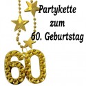 Partykette zum 60. Geburtstag, gold