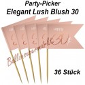 Party-Picker Elegant Lush Blush 30, Dekoration zum 30. Geburtstag, 36 Stück